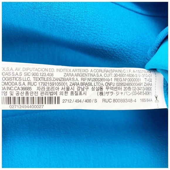 Zara Blue Corset Stitch Mini Dress Size Small‎ - Picture 11 of 13